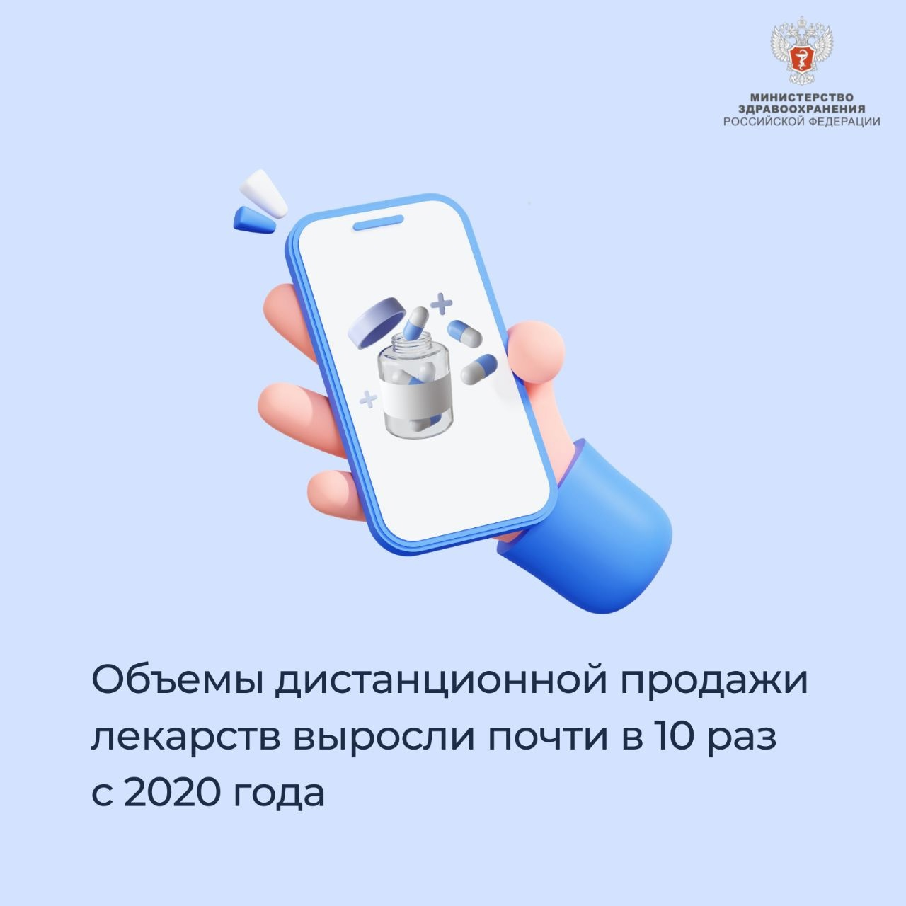 Объемы дистанционной продажи лекарств в России выросли почти в 10 раз с 2020 года