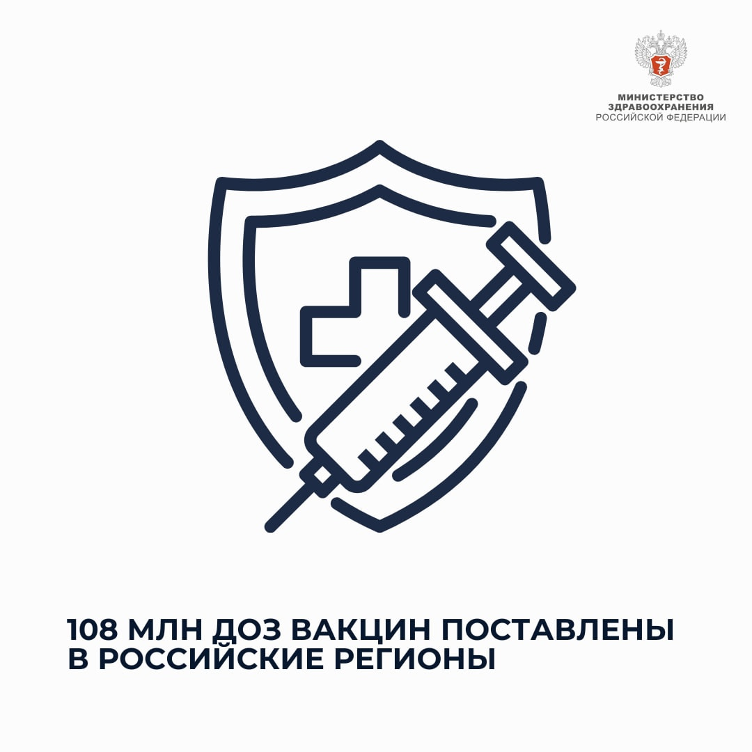 В регионы доставили 108 млн доз вакцин для завершения плановой иммунизации населения в 2024 году.